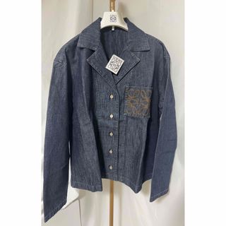 LOEWE - 22SS LOEWE アシンメトリー パッチワーク デニムジャケットの