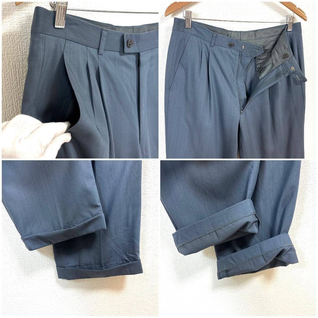 LANVIN - 美品 LANVIN ダブルスーツ セットアップ R48-45-85 ブルー