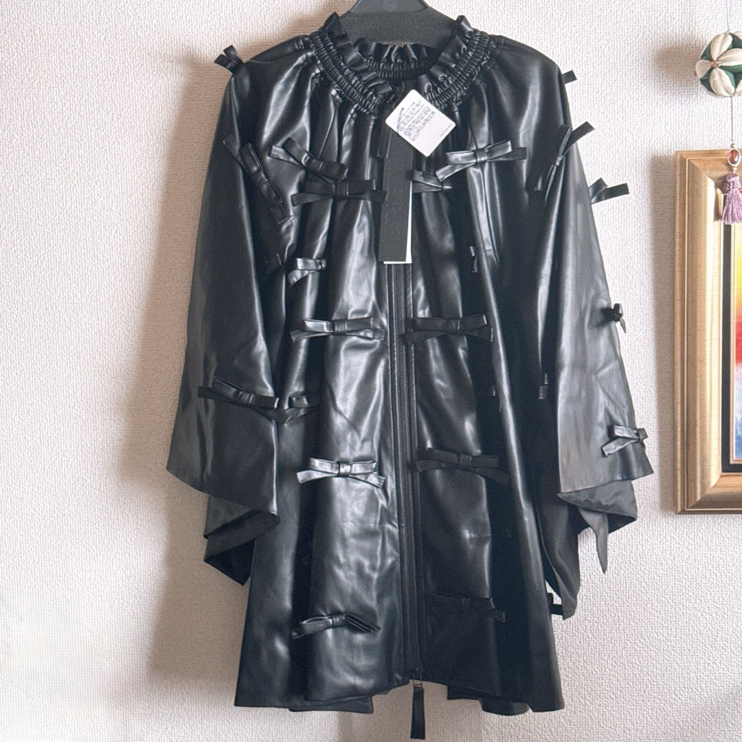 PAMEO POSE - PAMEO POSE 2Way Eco Leather Poncho コート 黒の通販 by