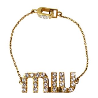 MIU MIU - miumiu ゴールドロゴ入りバングルの通販 by i's shop