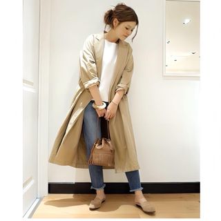 DEUXIEME CLASSE - DEUXIEME CLASSE リバーロングノーカラーコート