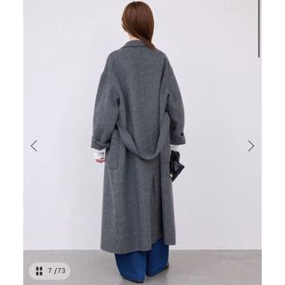 SLOBE IENA - SLOBE IENA SUPER100メルトン ビックラペルコート未使用