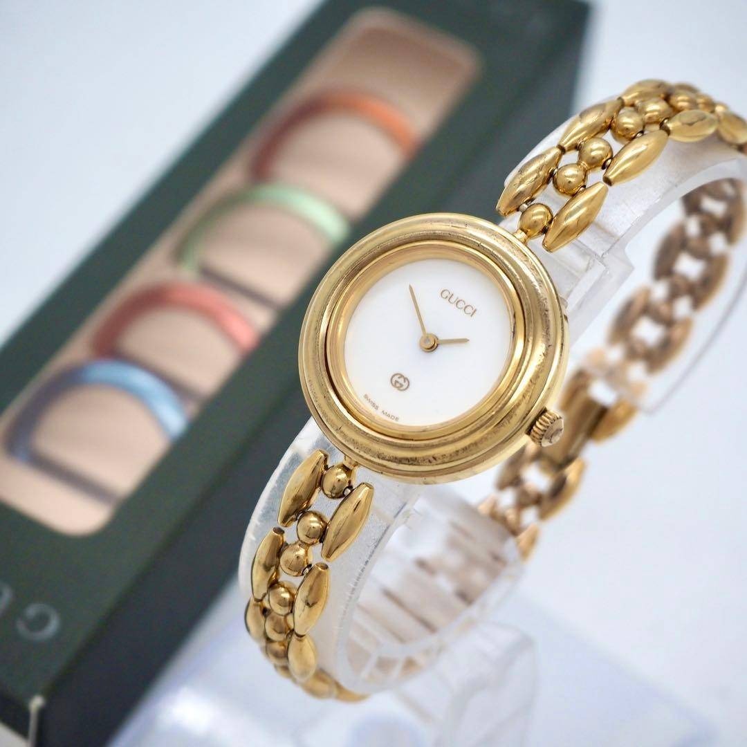 GUCCI - 249 稼働 GUCCI 時計 レディース チェンジベゼル 新品ベゼル 5
