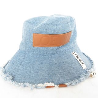 LOEWE - LOEWE フレイド フィッシャーマン ハット デニム & カーフの
