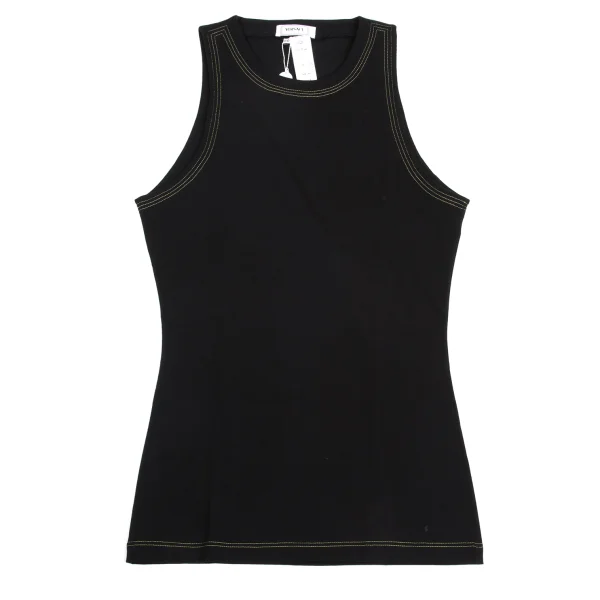 ヴェルサーチVERSACE INTIMO トリプルステッチタンクトップ 黒50 (K