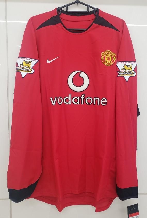 マンチェスターU（H）長袖 03/04 ロナウド＃7 + EPL パッチ付き。