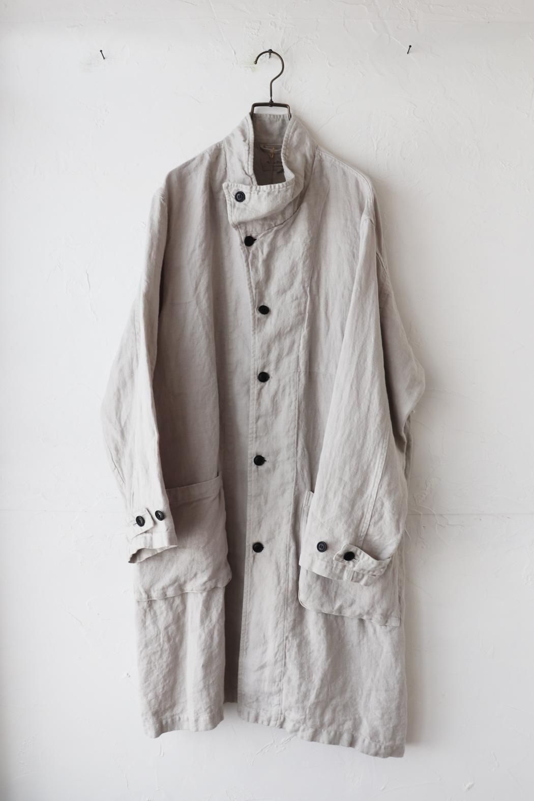 Vlas Blomme｜ヴラスブラム】Soft Linen Twill ワークコート｜洗い加工