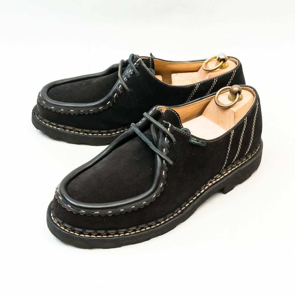 パラブーツ MOZIME(モジーン)チロリアンシューズ ブラック スエード