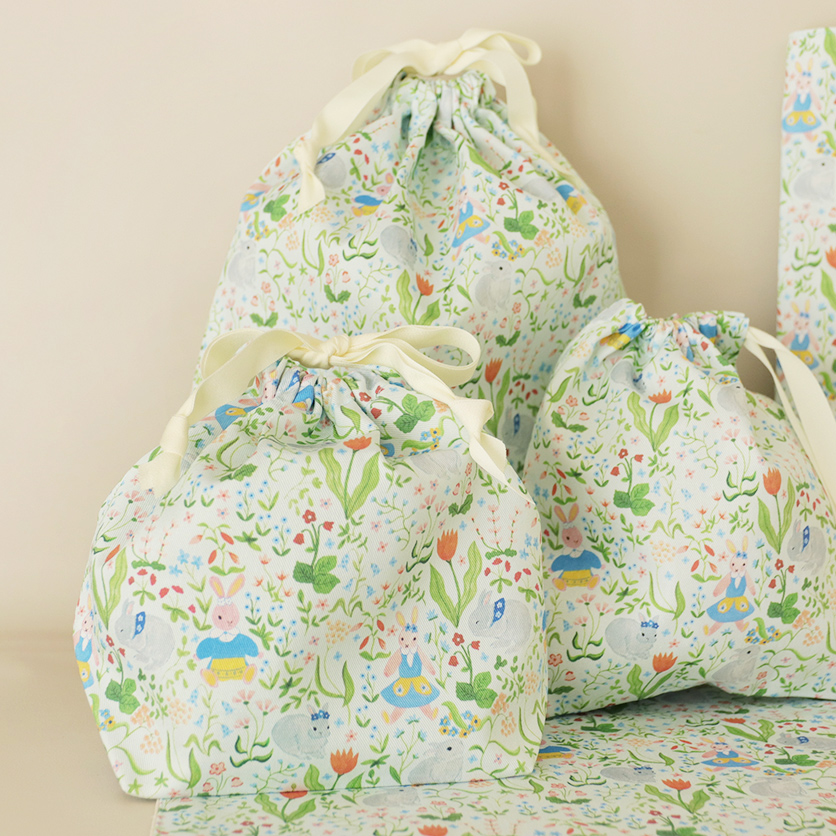 入園・入学グッズ手作りキット（6点セット）Swedish world of flowers