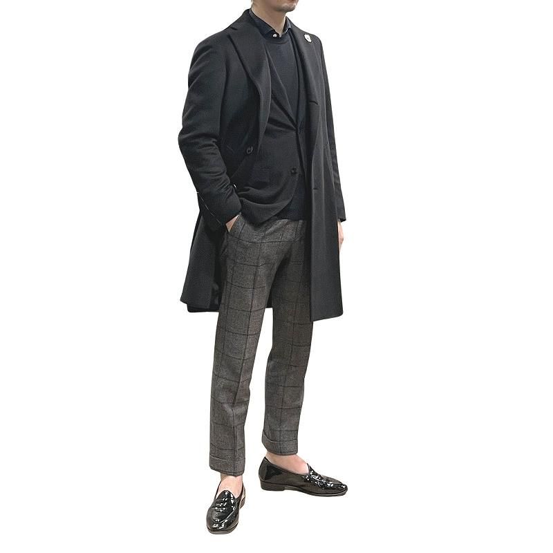 LARDINI ラルディーニ カシミヤ シングル チェスターフィールドコート