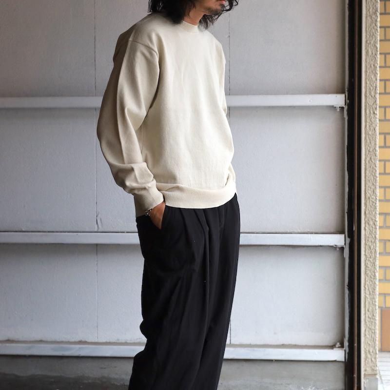 YONETOMI】Rigid Cashmere Knit Sweater / Natural - HUUKU