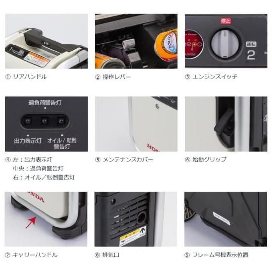 ホンダ (HONDA) カセットボンベ式 インバーター式発電機 エネポ EU9iGB