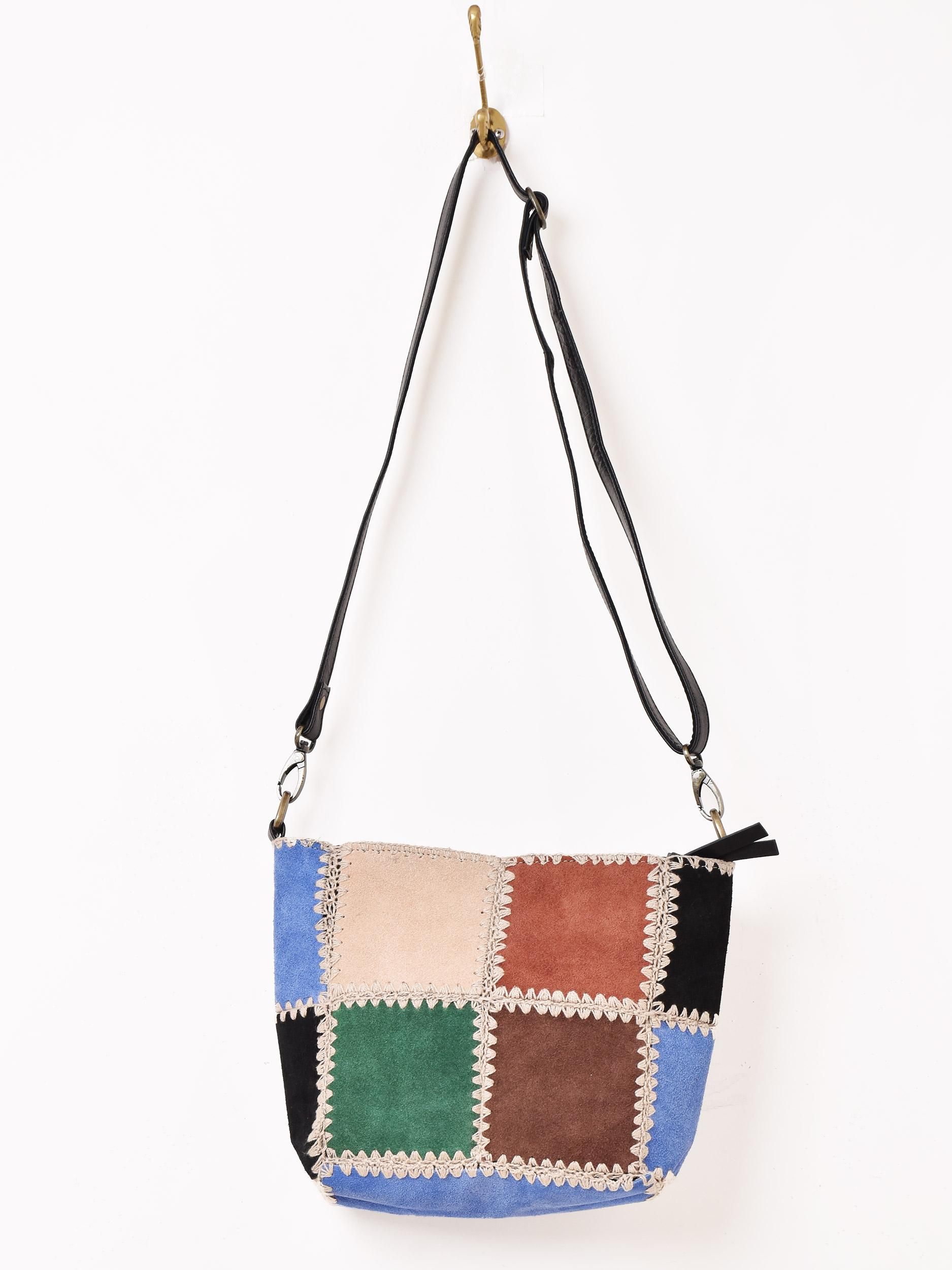 胡桃の下かご付きパッチワークバッグ 沢胡桃のかごバッグ（22×16）岩手