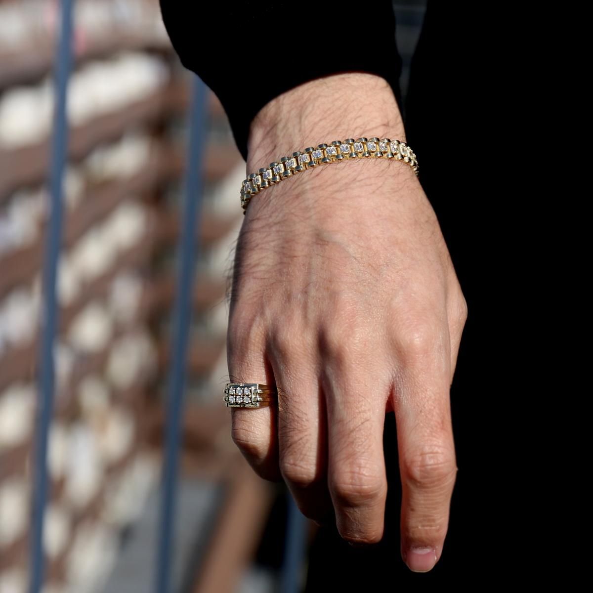 10K イエローゴールド ロレックスブレスレット 幅8mm 19cm - AVALANCHE