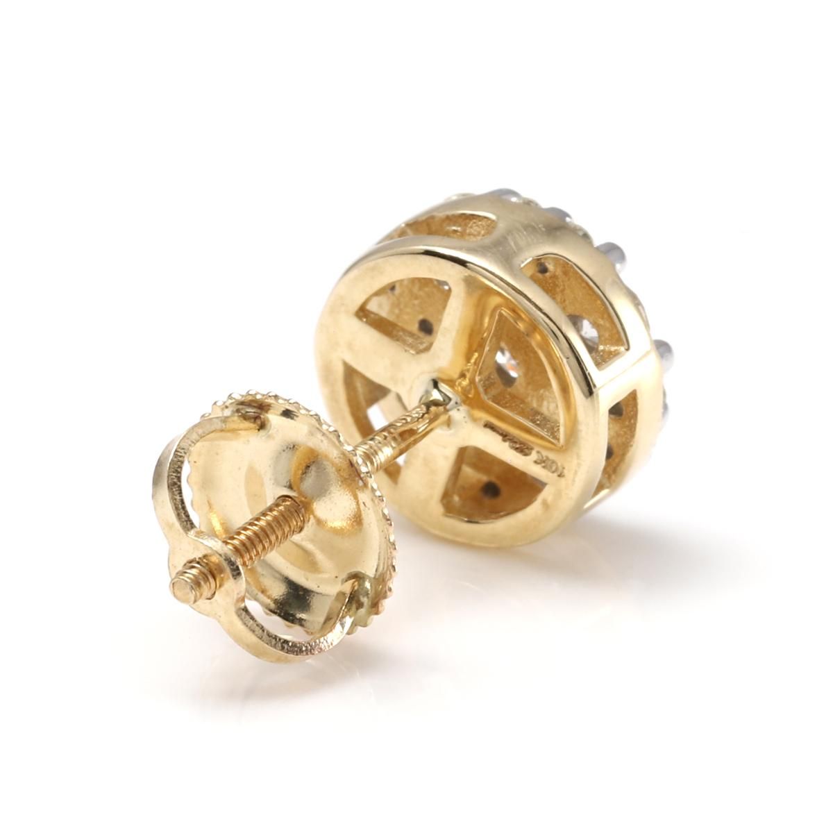 ダイヤモンド 10K イエローゴールド ピアス 8mm - AVALANCHE OFFICIAL