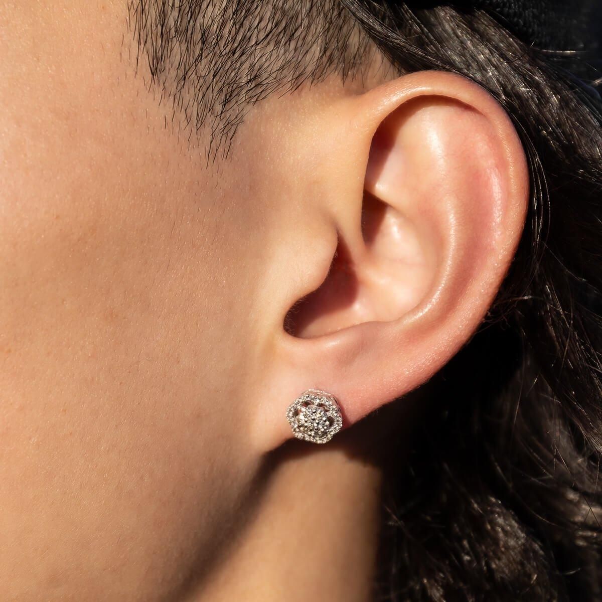 crazy boy ⭐️AVALANCHE ホワイトゴールド ピアス 10K ホワイト