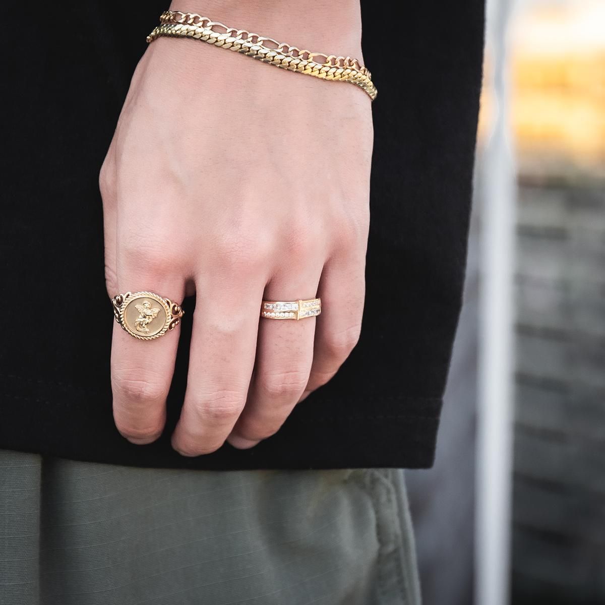 10K イエローゴールド リング 7号-25号 1-9373-01 - AVALANCHE