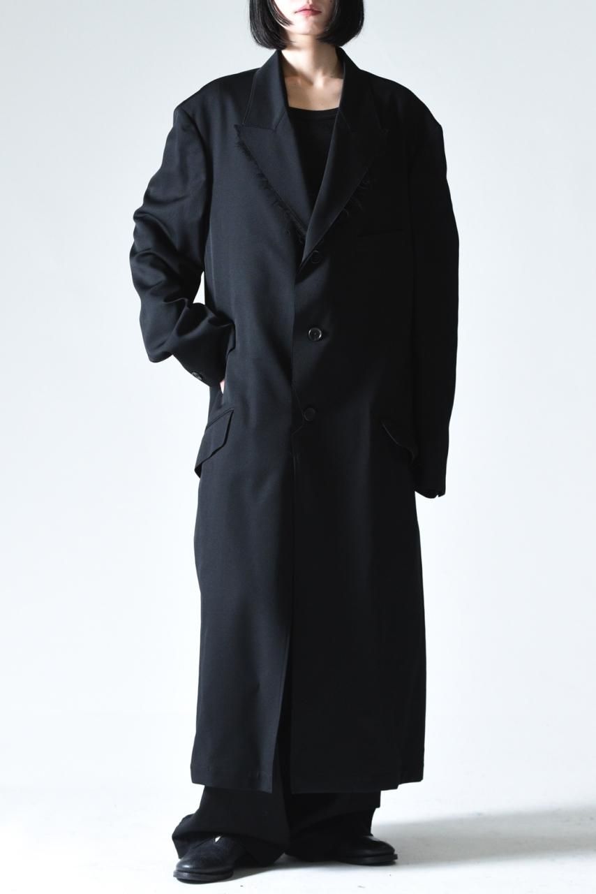 Yohji Yamamoto POUR HOMME カットオフ二重ピークドラペルコート - Ka
