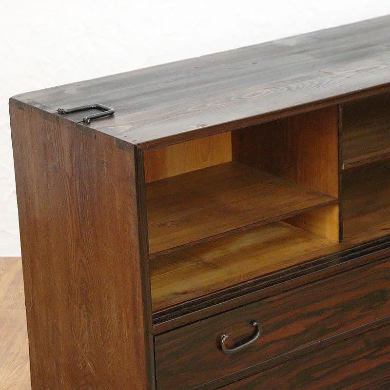 大正から昭和初期頃の四尺箪笥ローボード｜幅119cm高さ66.5cm｜上質な