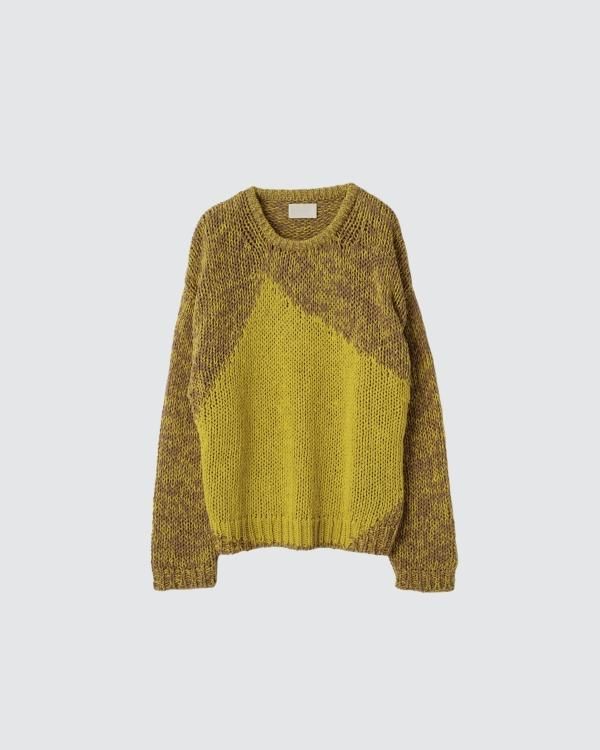 yoke / ヨーク / INTARSIA CREWNECK SWEATER - INSECTE WEB STORE