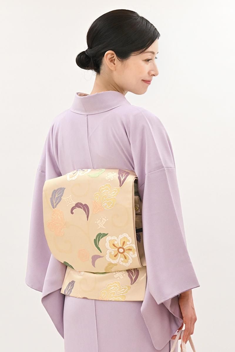 銀座【L-8725】袋帯 麹色 花唐草文 - 銀座きもの青木｜長く大切に着