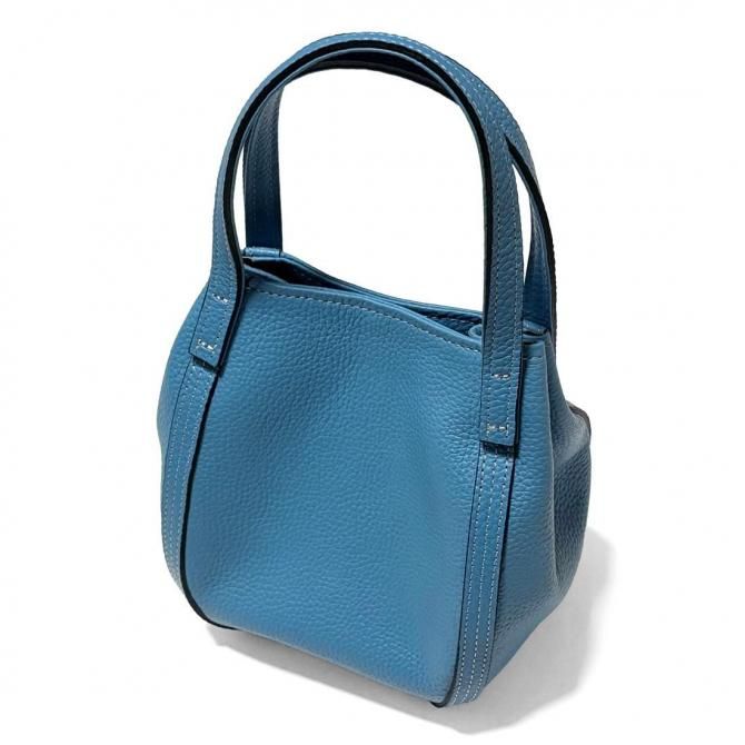 トートバッグ バケツ型 | 本革 シュリンクレザー ブラウニー