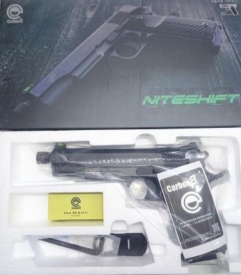 2025最新ロット carbon8 M45DOC NITESHIFT 黒 6mmBB・CO2ブローバック