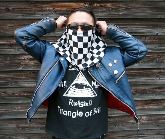 ロッカーズ スカーフ カフェレーサー マフラー ストール シルク 英国製