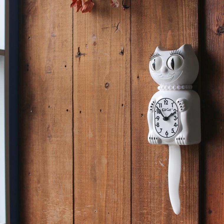 キットキャットクロック Kit-cat Klock 時計 壁掛け時計 ホワイト