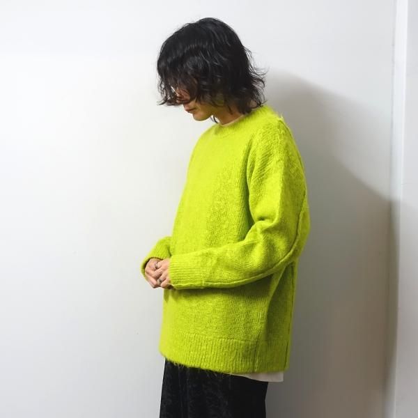 stein(シュタイン)/KID MOHAIR KNIT LS/Yellow green 暖かく肌触りの