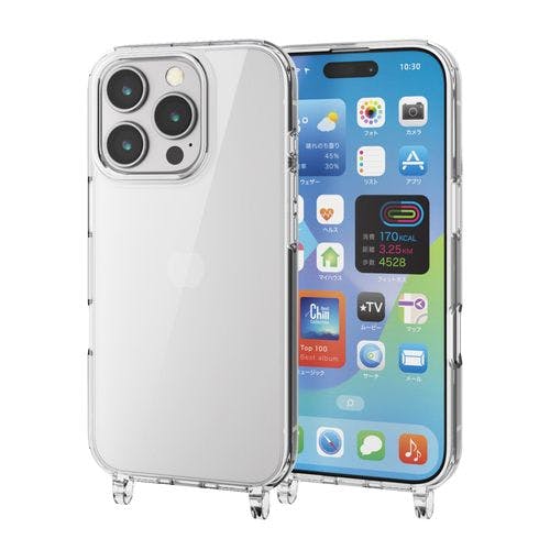 iPhone16 Pro ケース ハイブリッド ショルダーストラップホール付