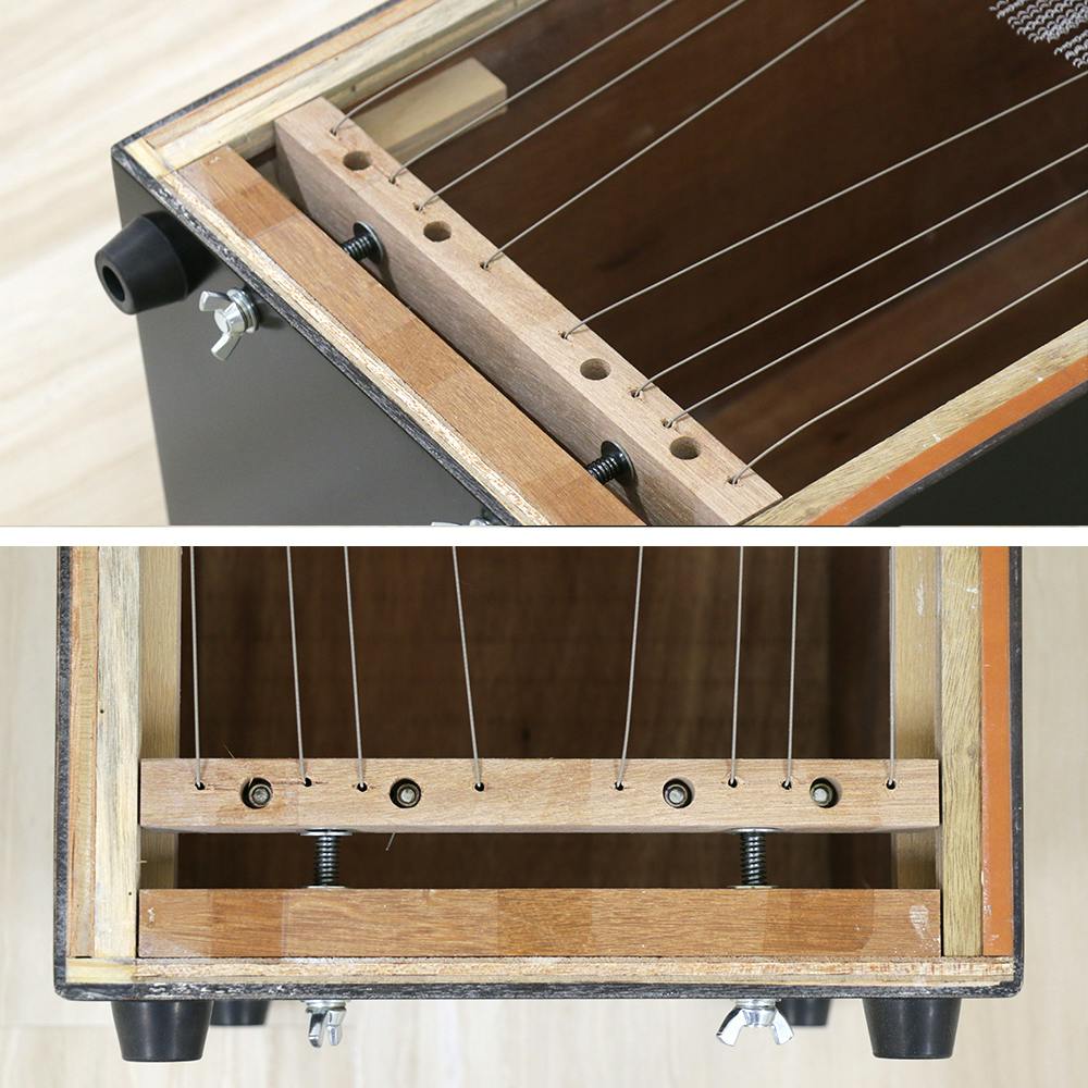 友澤木工 日本製 打楽器 カホン(スナッピー付・響線8本) ブラウン