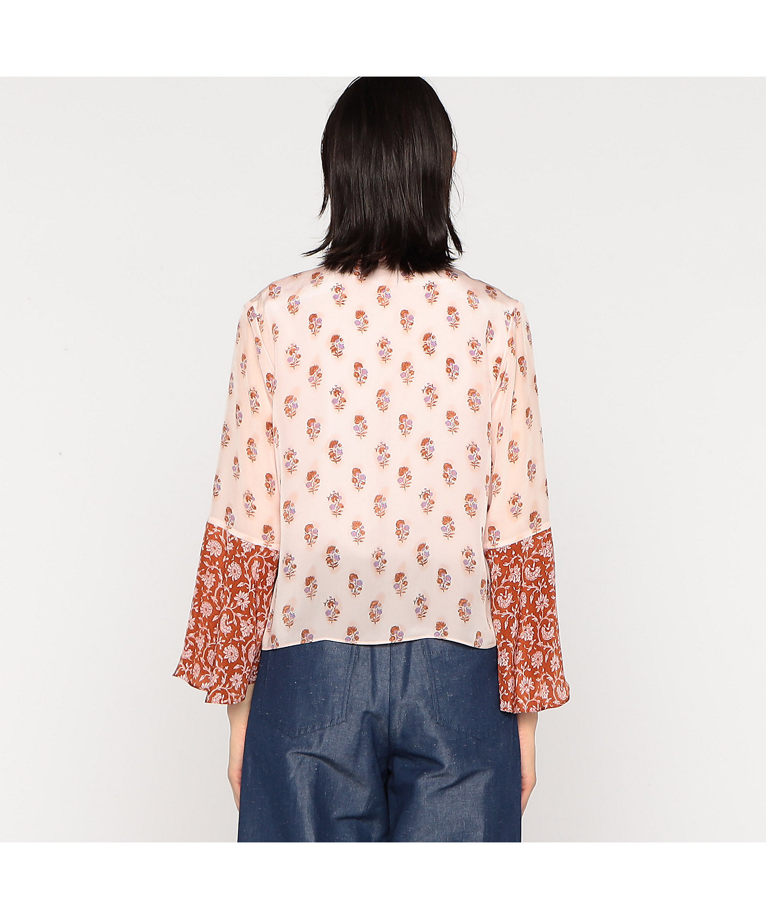 シルク更紗プリント ブラウス（0812BG08） | ARTISAN (Women