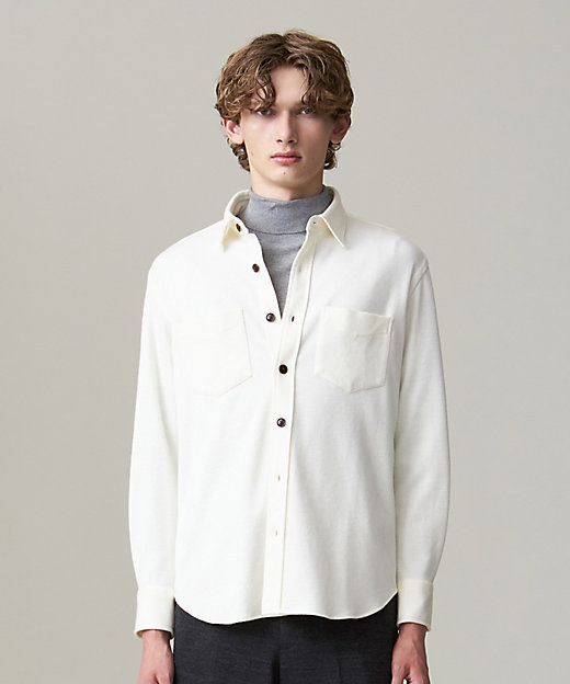 ウールコットン ダブルカバーツイルシャツ（HSOVCW0412