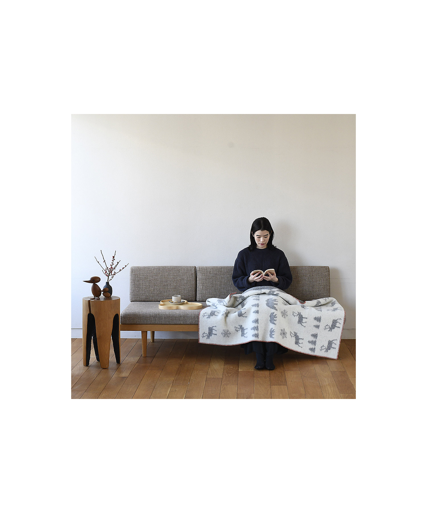 ウールハーフブランケット ワイルダネス グレー | KLIPPAN/クリッパン