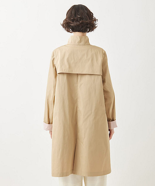 小さいサイズ／ライナー付き／洗える】配色アクセントスタンドカラー