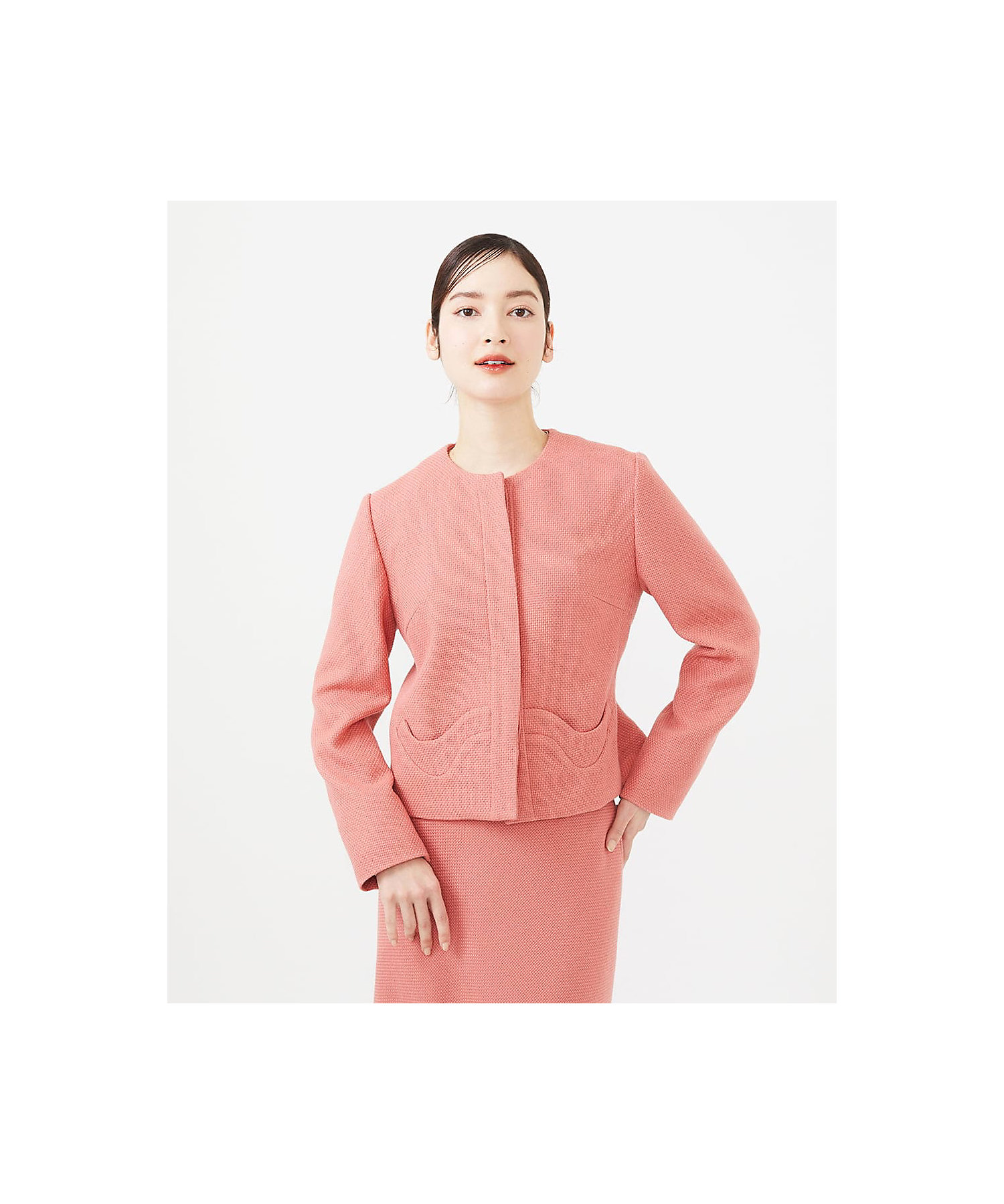 ピンクツイードノーカラージャケット | Sybilla (Women)/シビラ | 三越