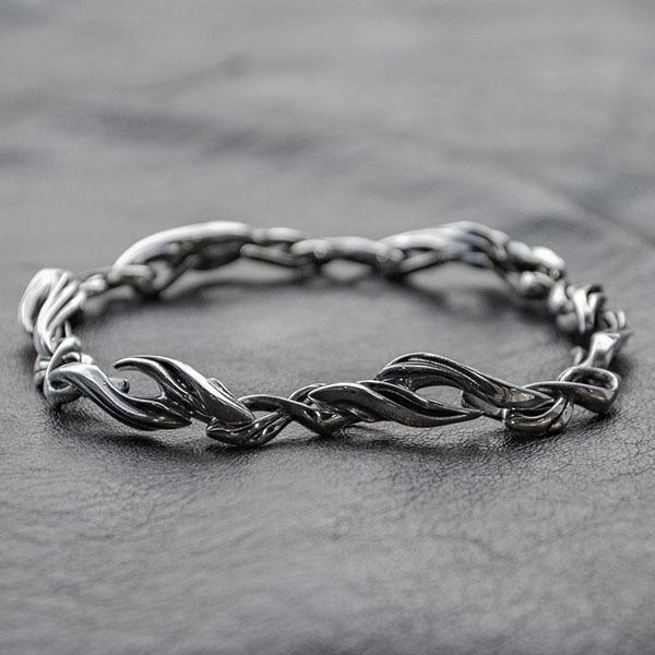 送料無料 メンズ シルバーブレスレット カジュアル 人気 オリジナル