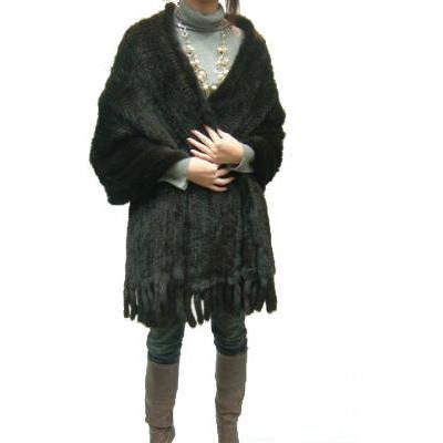 レディース 毛皮ストール ファーストール ミンクヤーンストール