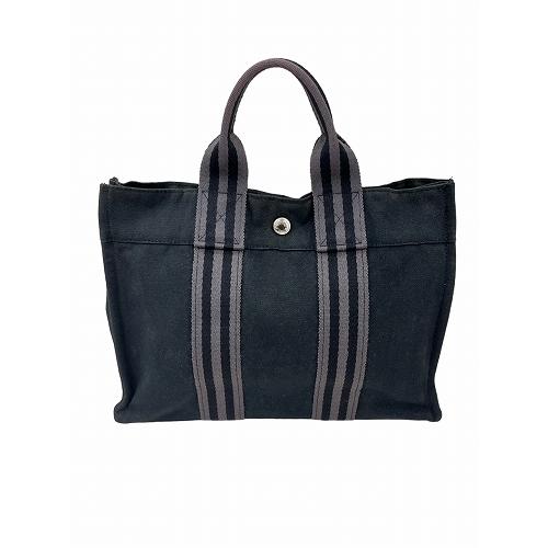 HERMES（エルメス） フールトゥーPM トートバッグ キャンバス ブラック