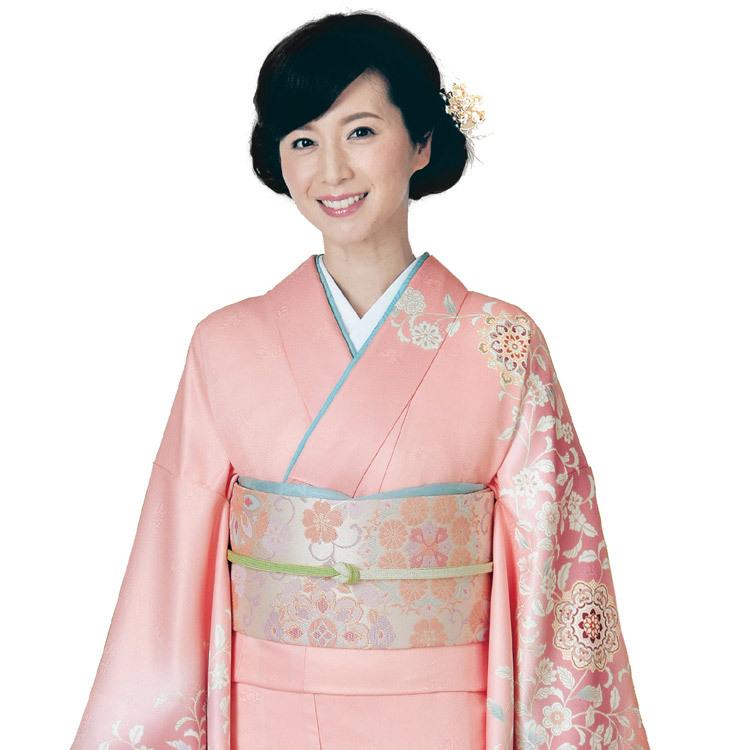 H.L（アッシュ・エル） 訪問着 5点セット 洗える ピンク地 華紋唐草柄