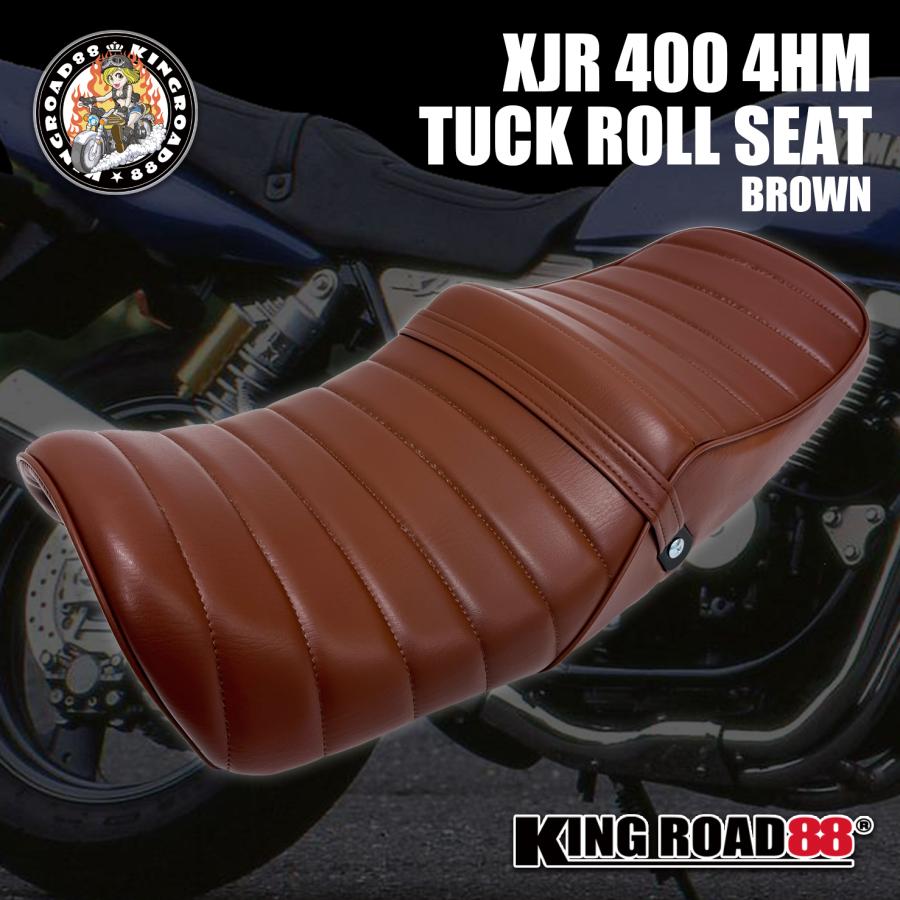ヤマハ XJR400 前期 4HM KingRoad88 タックロールシート ブラウン