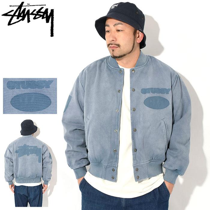 STUSSY（ステューシー） ジャケット メンズ Ghost Logo Canvas Varsity