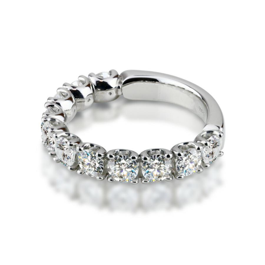 モアサナイトリング Pt900 K18 18金 計1.32カラット Dカラー