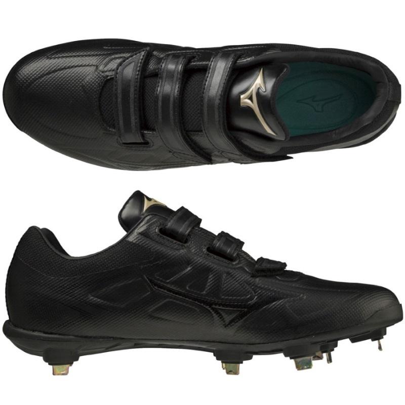 MIZUNO（ミズノ） ブラック26、28cmのみ 野球 3本ベルト 埋込み金具