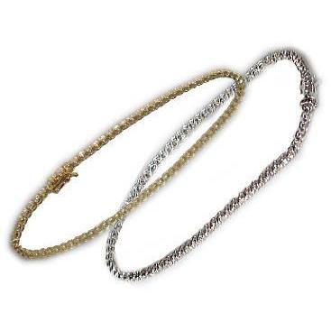 ダイヤモンドテニスブレス 大特価 K18YG PG WG 1.0ct ダイヤモンド