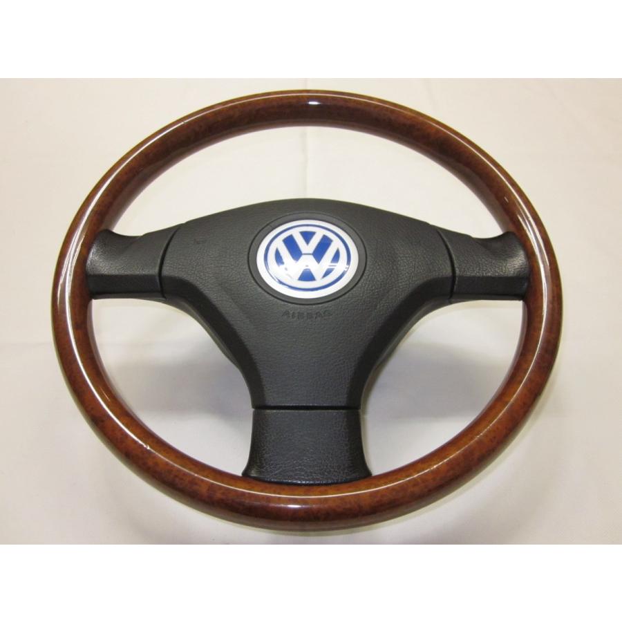 パサート W8 純正 ウッド ステアリング ハンドル エアバック エア