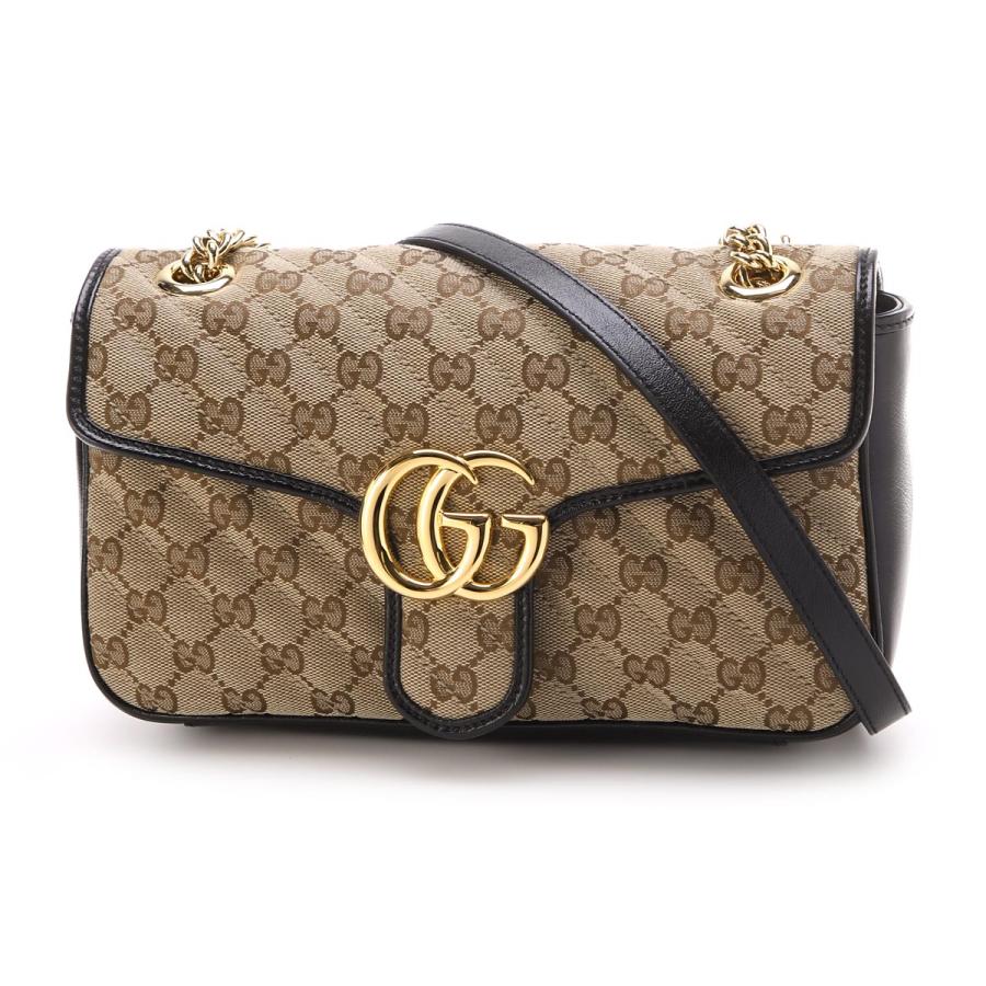 GUCCI（グッチ） ショルダーバッグ GGマーモント ベージュ レディース
