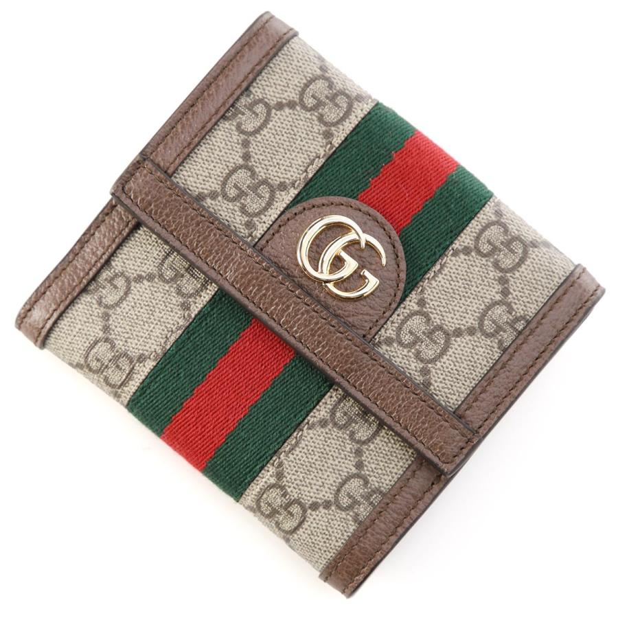 GUCCI（グッチ） GUCCI 2つ折り財布 小銭入れ付き OPHIDIA オフィ