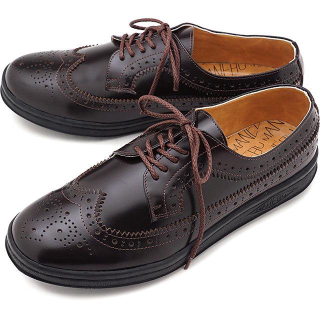 MANEBU（マネブ） ウィングチップ レザーシューズ UKI FACESKIN レザー